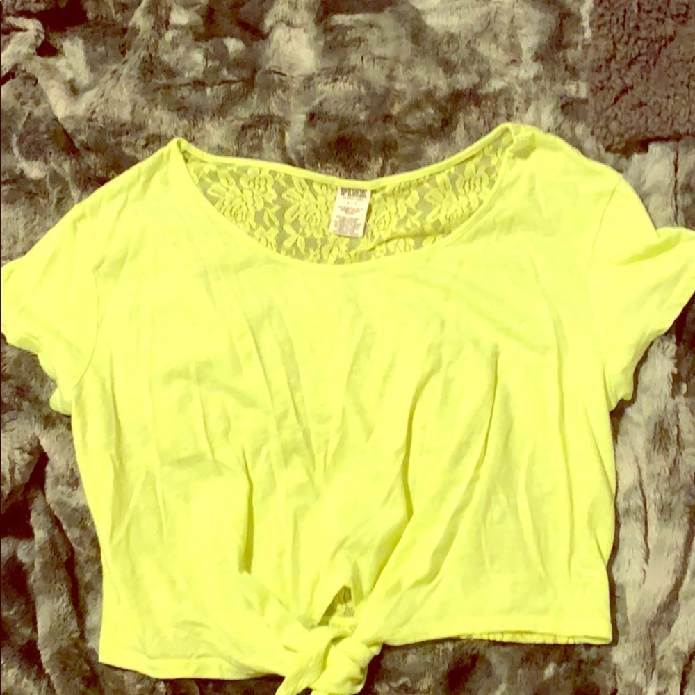 VS PINK Tie Front Crop Top